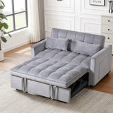 Convertible Velvet Sleeper Sofa Bed With Adjustable Backrest