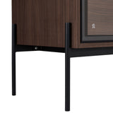 Modern Minimalist LED Curio Cabinet With Tempered Glass Doors - Omega Lifestyles
