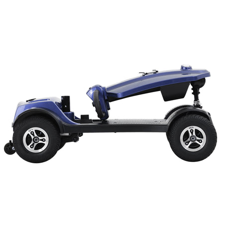 Outdoor Compact Blue 4-Wheel Mobility Scooter With USB Charger - Omega Lifestyles