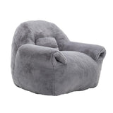 Comfy Faux Fur Bean Bag Chair With Back Support - Omega Lifestyles