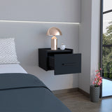 Floating Wall-Mounted Nightstand With Drawer Storage - Omega Lifestyles
