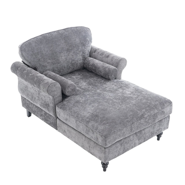 Chenille Oversized Foam Recliner Sofa With Removable Cushions - Omega Lifestyles