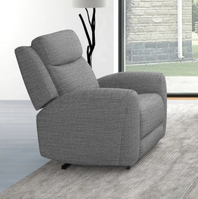 Contemporary Manual Recliner High Density Foam Gray Seating - Omega Lifestyles