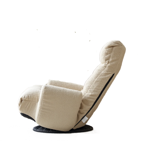 Adjustable Beige Soft Plush Rotating Lounge Chair - Omega Lifestyles