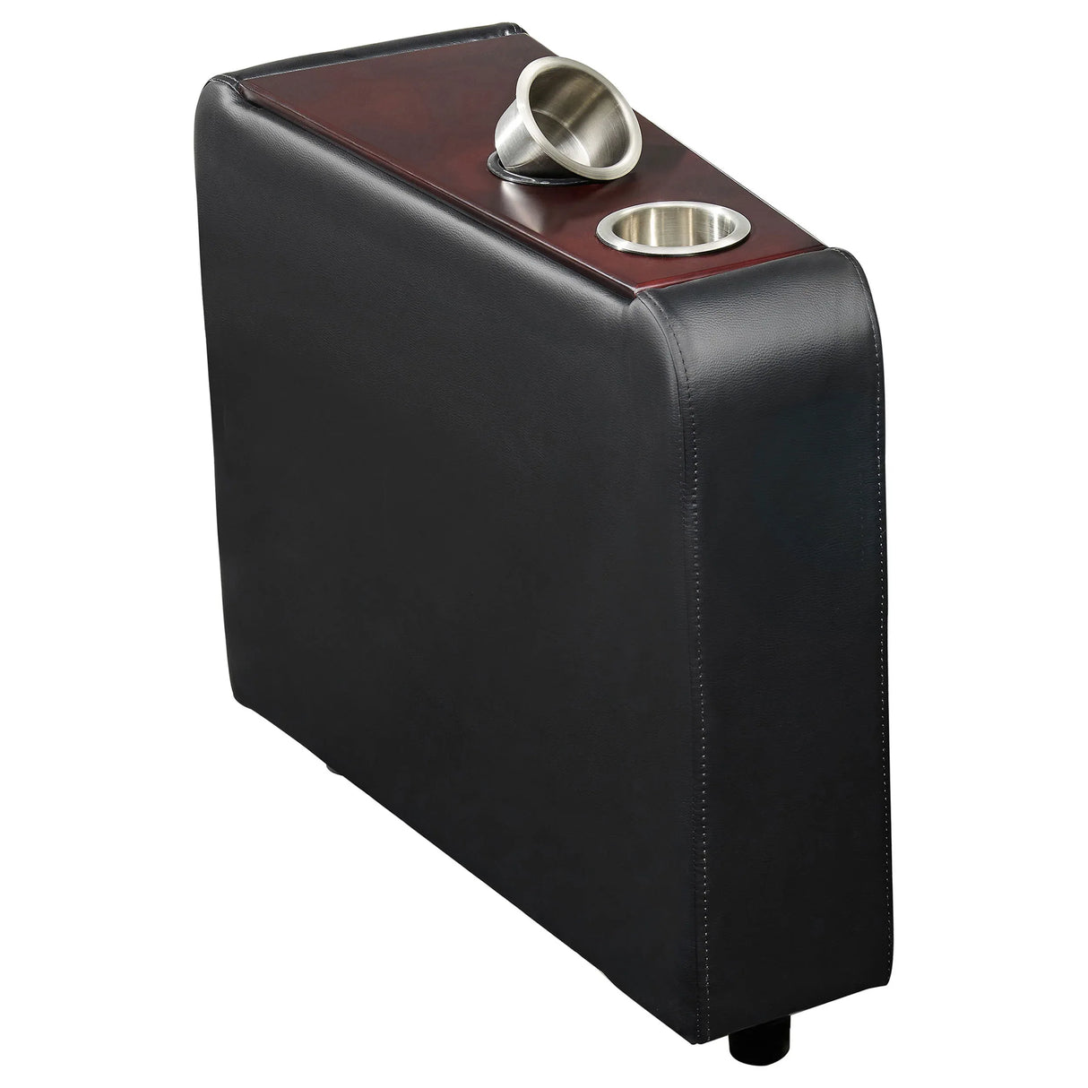 Warren Black Upholstered Three-Seat Home Theater Recliner Set - Omega Lifestyles