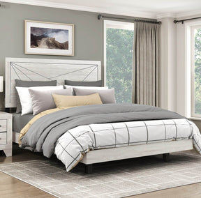 Contemporary King Size Dusty Gray Oak Wood Bed Frame - Omega Lifestyles