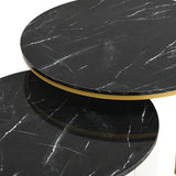 Modern Round Nesting Coffee Table With Drawer - Sleep Galleria