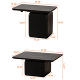 Set Of 2 Vintage Style Square Wood Grain Coffee Tables - Sleep Galleria