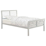 Twin Silver Metal Kids Bed Frame Contemporary - Omega Lifestyles