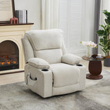 Ivory Remote-Controlled Heated Massage Assistive Recliner - Omega Lifestyles