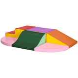Set of 6 Soft Multicolor Foam Climbing Blocks for Toddlers - Omega Lifestyles