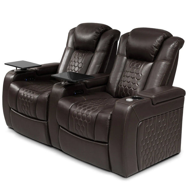 Power Recliner 2-Piece Genuine Leather Adjustable Chair - Omega Lifestyles