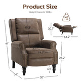 Faux Leather Pushback Recliner Chair With Lumbar Support - Omega Lifestyles