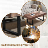 Rustic Industrial Handcrafted Solid Wood Coffee Table - Sleep Galleria
