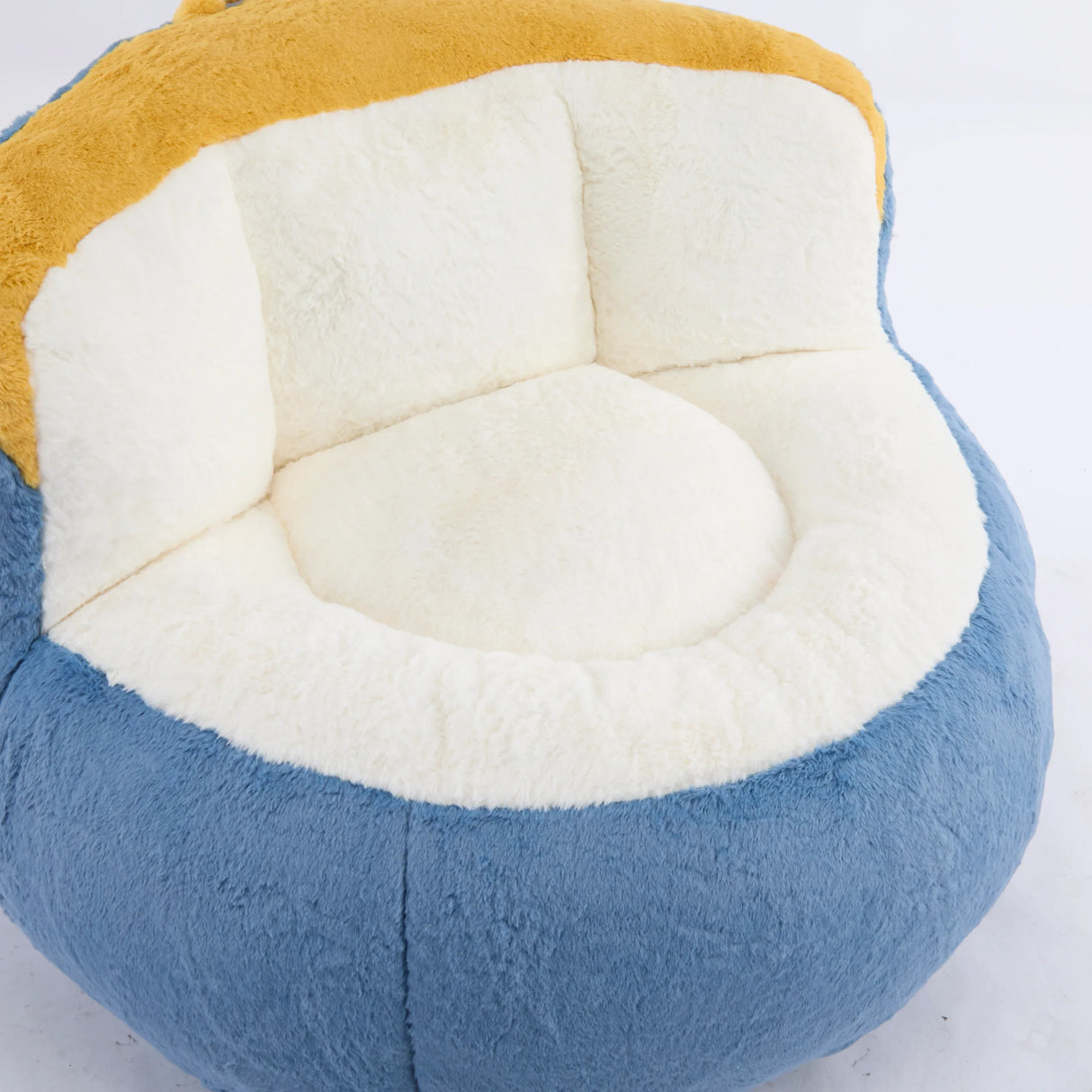 Multicolor Faux Fur Oversized Foam Filled Bean Bag Chair - Omega Lifestyles