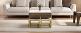 Modern Square Lift-Top Coffee Table Set With Ottomans - Sleep Galleria