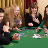 Foldable 8-Player Felt Fold-Up Poker Table - Omega Lifestyles
