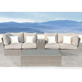 4-Seat Outdoor Weather-Resistant Wicker Conversation Set - Omega Lifestyles