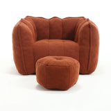 Soft Chenille High Resilient Foam Bean Bag Chair - Omega Lifestyles