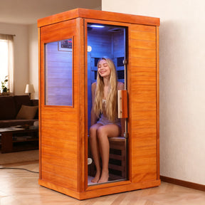 Far Infrared Low EMF Solid Wood Indoor Dry Sauna Room - Omega Lifestyles