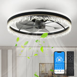 Modern LED Ceiling Fan With Dimmable Light And Remote Control