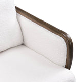 Set of 2 Sherpa Fabric Upholstered Accent Chairs - Omega Lifestyles