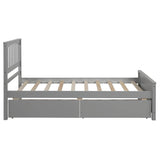 Twin Minimalistic Solid Wood Platform Bed With Trundle Drawers - Omega Lifestyles