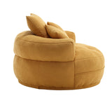 Modern Chenille Circular Sleeper Sofa With Throw Pillows - Omega Lifestyles