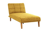 Adjustable Mustard Polyfiber Tufted Chaise Bed - Omega Lifestyles