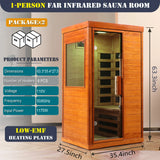 Far Infrared Low EMF Solid Wood Indoor Dry Sauna Room - Omega Lifestyles
