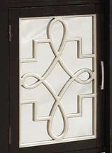 Antique Black Mirror Wood 4-Door Console Cabinet - Omega Lifestyles