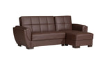 Convertible PU Leather Upholstered Chaise Lounge With Storage - Omega Lifestyles