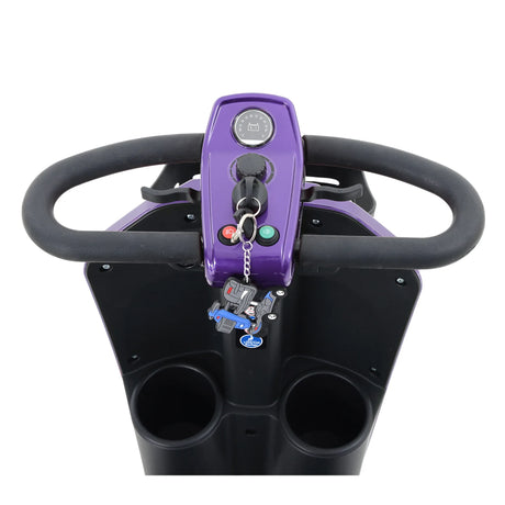 Outdoor Compact Purple Mobility Scooter With USB Charger Port - Omega Lifestyles