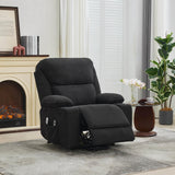 Medium-Firm Corduroy Remote-Controlled Heating Massage Recliner - Omega Lifestyles