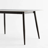 Modern Rectangular Ceramic Top Dining Table With Metal Base - Omega Lifestyles