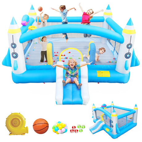 Multicolor Oxford Fabric Inflatable Jump N Slide Bouncer - Omega Lifestyles