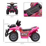 Kids Electric 6V Pink Four Wheeler Ride-On Toy - Omega Lifestyles