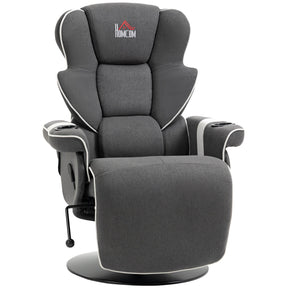Manual Recliner Swivel Lounge Chair With Footrest - Omega Lifestyles