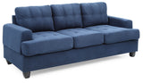 Transitional Micro Suede 3-Seat Sofa With Foam Cushions - Omega Lifestyles