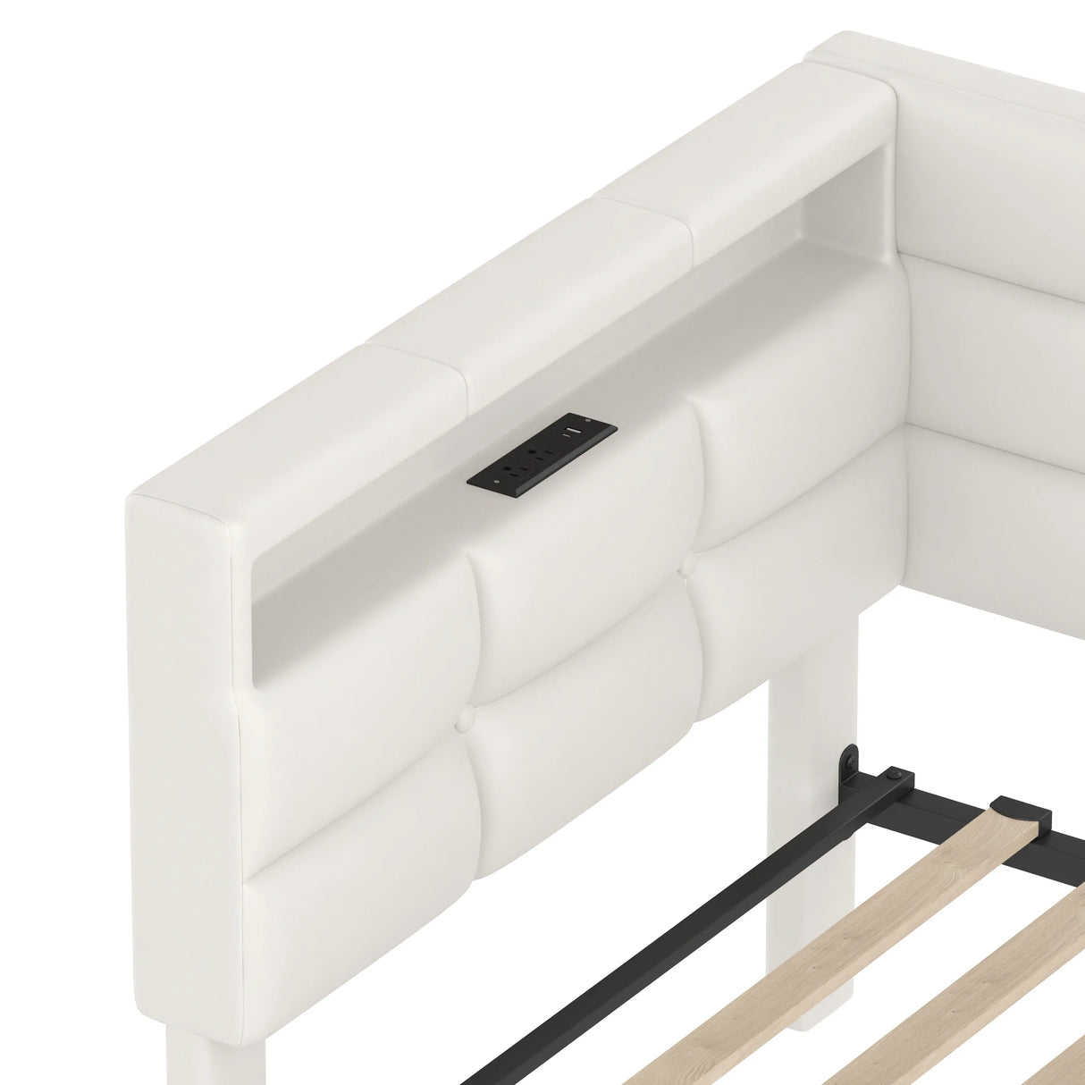 Upholstered Twin Daybed With Storage Drawers And Charging Station - Omega Lifestyles