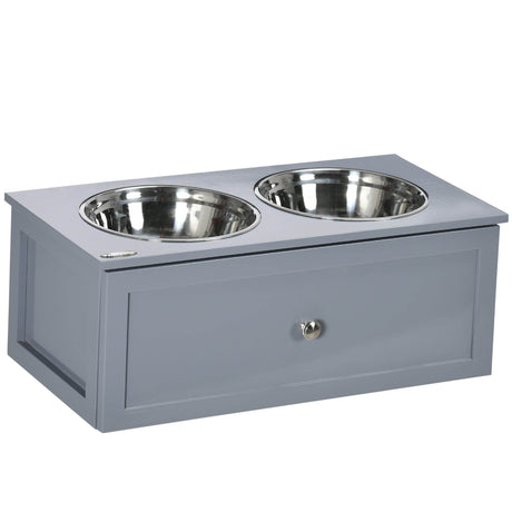 Elevated Raised Pet Feeder With Stainless Steel Bowls - Sleep Galleria