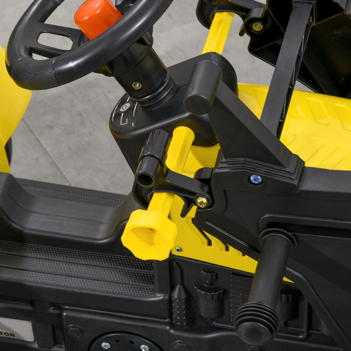 Kids Manual Pedal Ride-On Excavator With Front Loader Digger - Omega Lifestyles