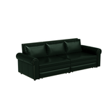 3-in-1 Faux Leather Convertible Sleeper Sofa Bed