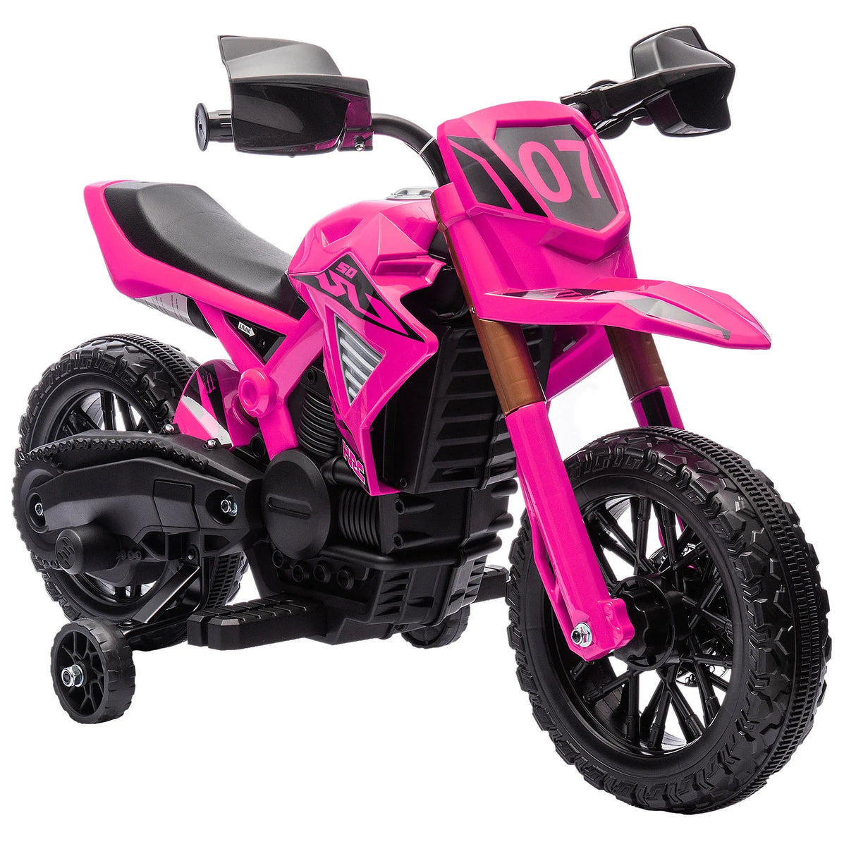 6V Electric Kids Motorcycle With Training Wheels And Horn - Omega Lifestyles