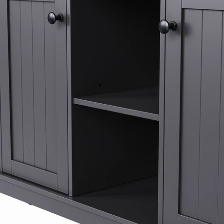 Large Kitchen Island Cart With Drop Leaf And Power Outlet - Omega Lifestyles