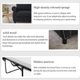 Modern Linen Convertible Sleeper Sofa Bed With Memory Mattress - Omega Lifestyles