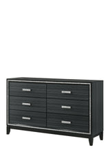 Black Synthetic Wood Six-Drawer Storage Dresser - Omega Lifestyles
