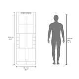 Modern White Corner Bar Cabinet With Wine Storage Rack - Omega Lifestyles