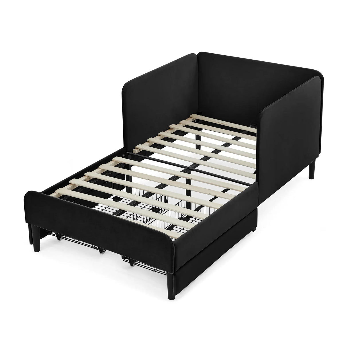 Twin Upholstered Velvet Storage Sofa Bed Frame - Omega Lifestyles
