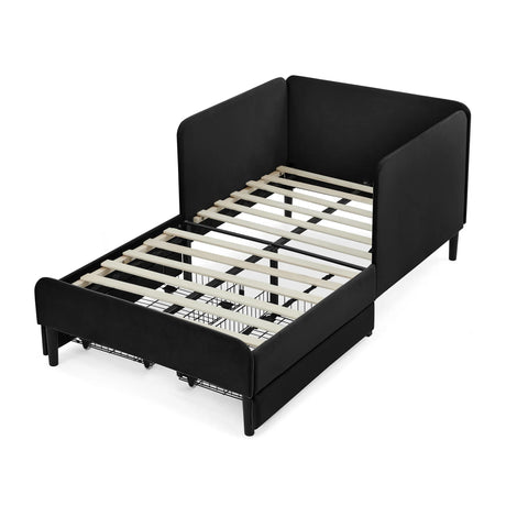 Twin Upholstered Velvet Storage Sofa Bed Frame - Omega Lifestyles